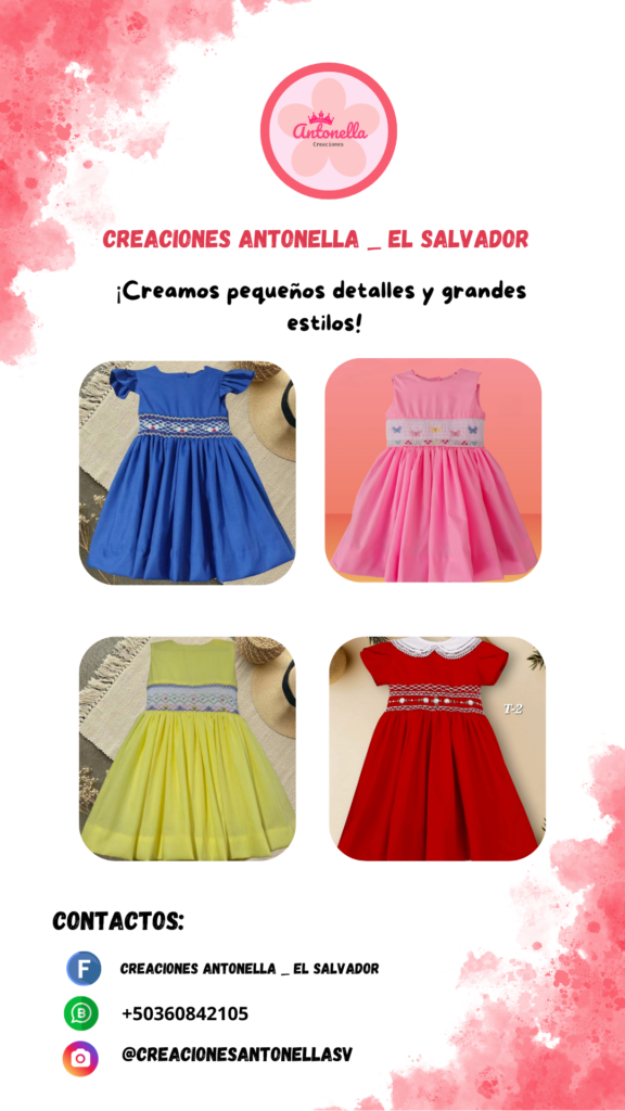 Confecciones de vestidos para niña, con bordado artesanal, figuras de crochet, bisutería, rosas eternas, se ofrece diseños personalizados, envíos a todo El Salvador 🇸🇻